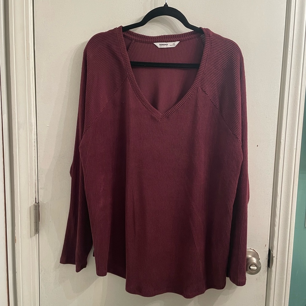 Kohls long sleeve v neck top